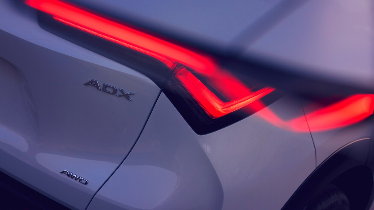 Close rear-view image of dynamic red taillight. 