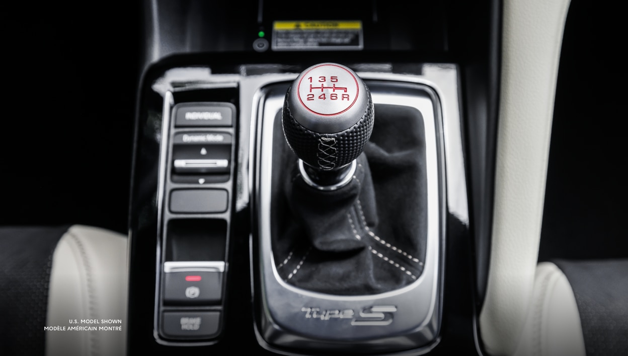 Cclose-up overhead shot of the geaershift.