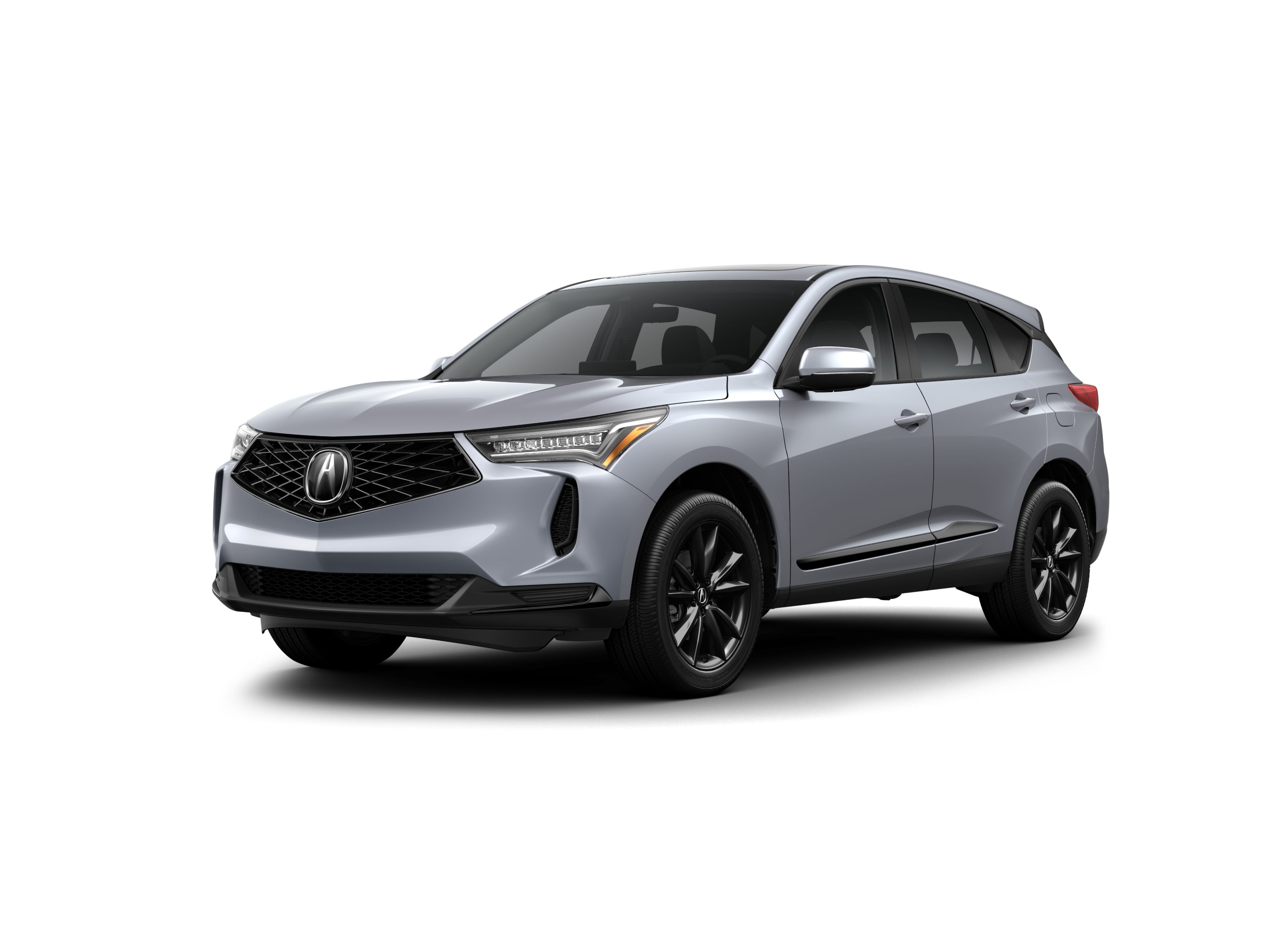 Vue ¾ avant côté conducteur du modèle RDX 2025 en solaire argent métallisé