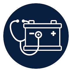 Icon of an engine with a snowflake. 